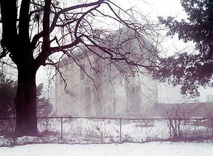 Winter, Snow, House, Fog, Foggy, Misty, Mist, Ghostly, Eerie 