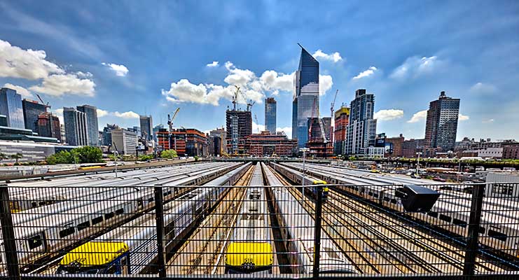 Hudson Rail Yard, Manhattan, Subway, Trains, New York City